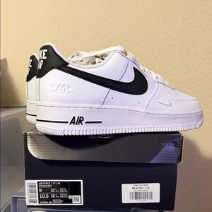 Nike Air Force 1 Low White Black Sneakers (Reasonable Offers Accepted)